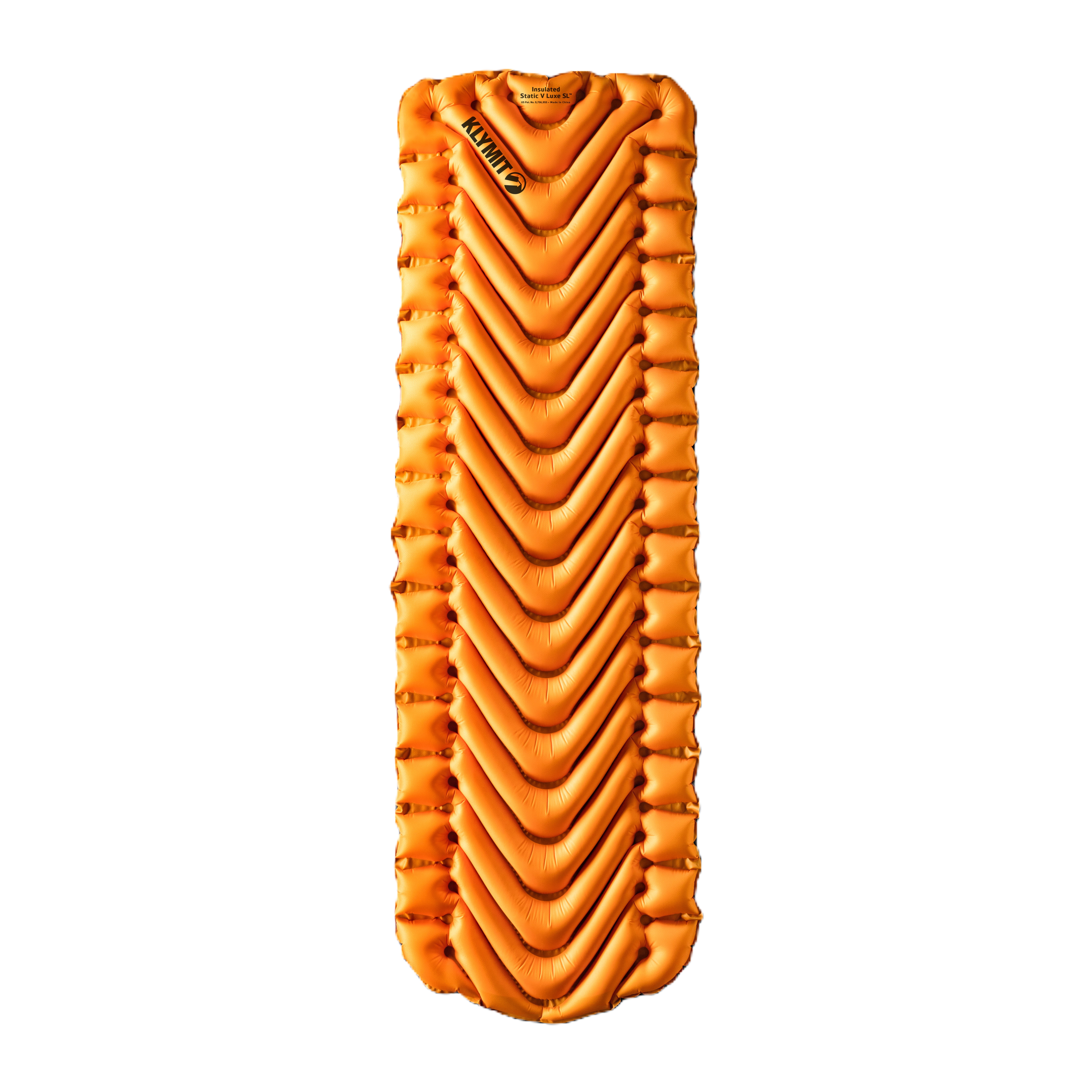 Klymit Insulated Static V Lite 4 Season Inflatable Camping Sleeping Pad, Orange